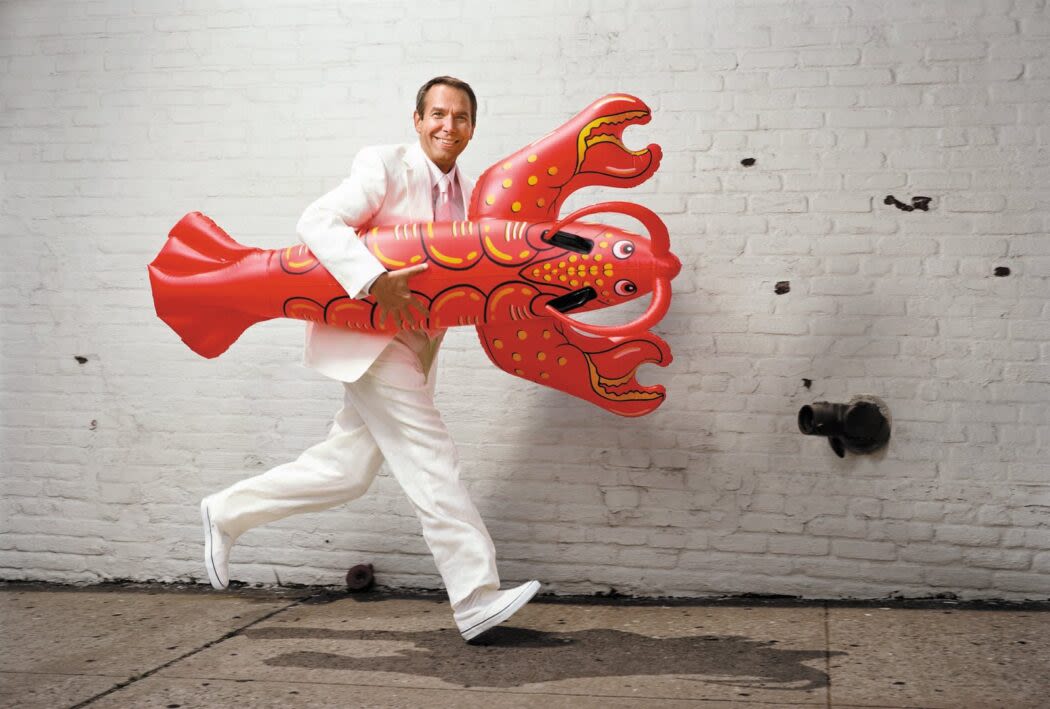 Jeff Koons et son œuvre « Lobster », un homard brillant et « gonflable » / DR