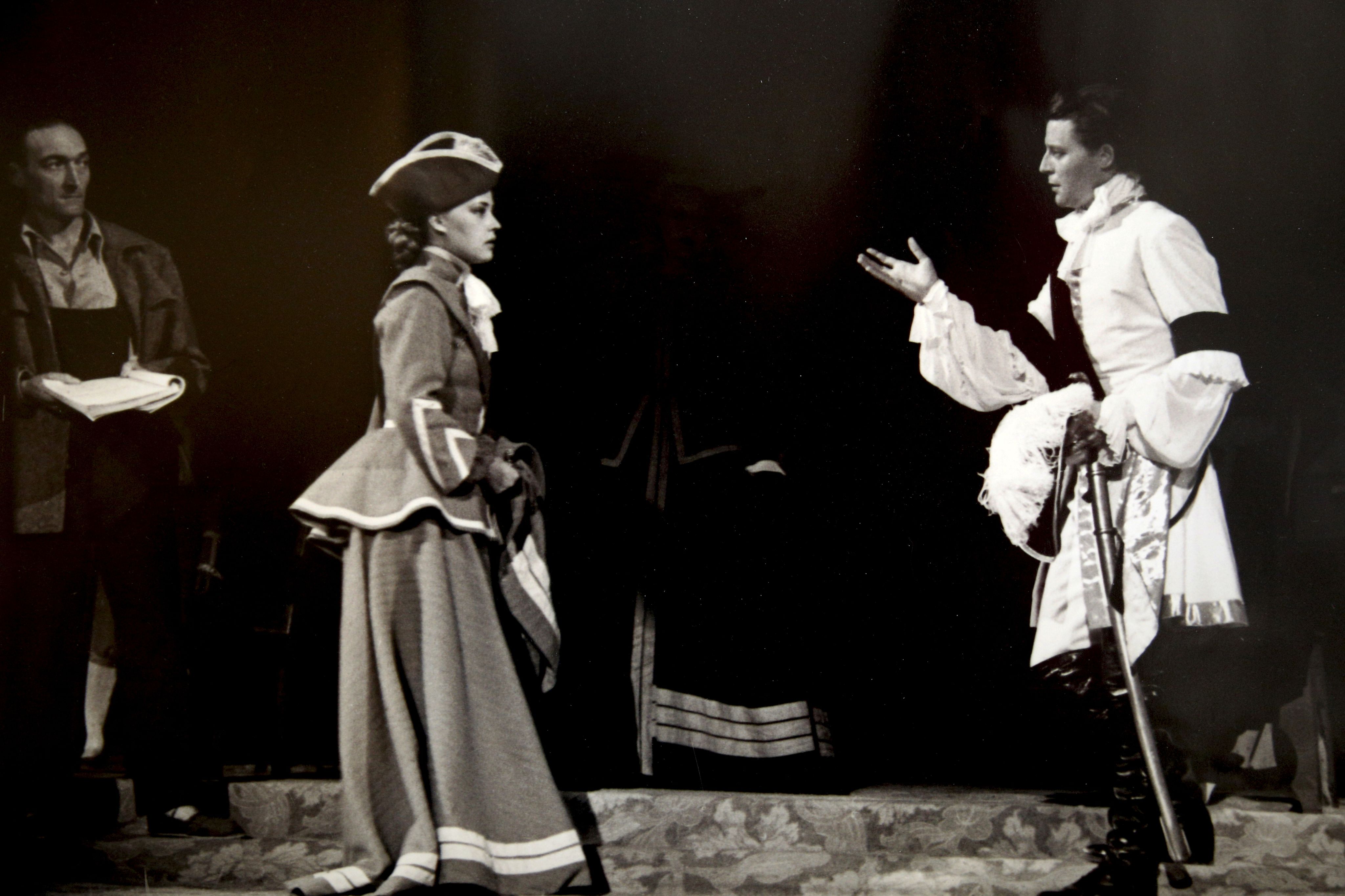Avec Jeanne Moreau dans "Le Prince de Hombourg", en 1951 à Avignon / Photo Edmond Volponi