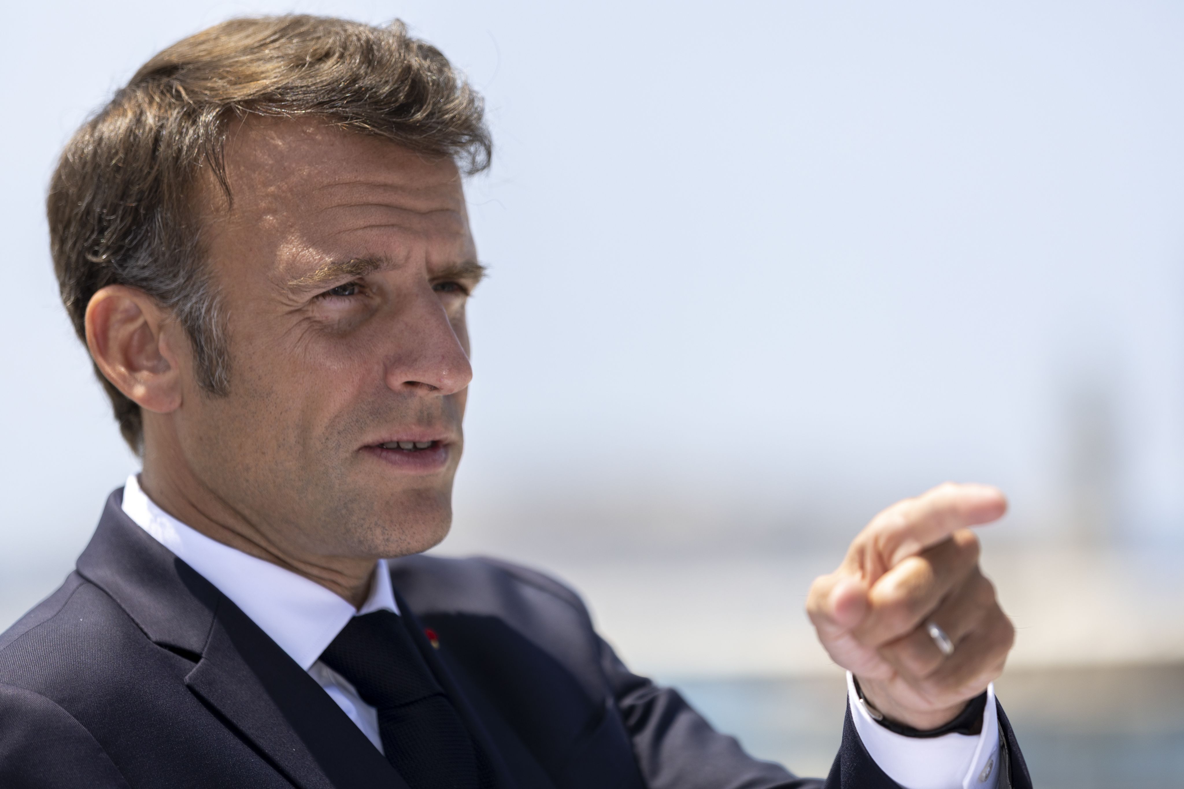 Marseille, 28 juin 2023 : Emmanuel Macron sur le territoire du Grand Port Maritime / Photo Frédéric Speich
