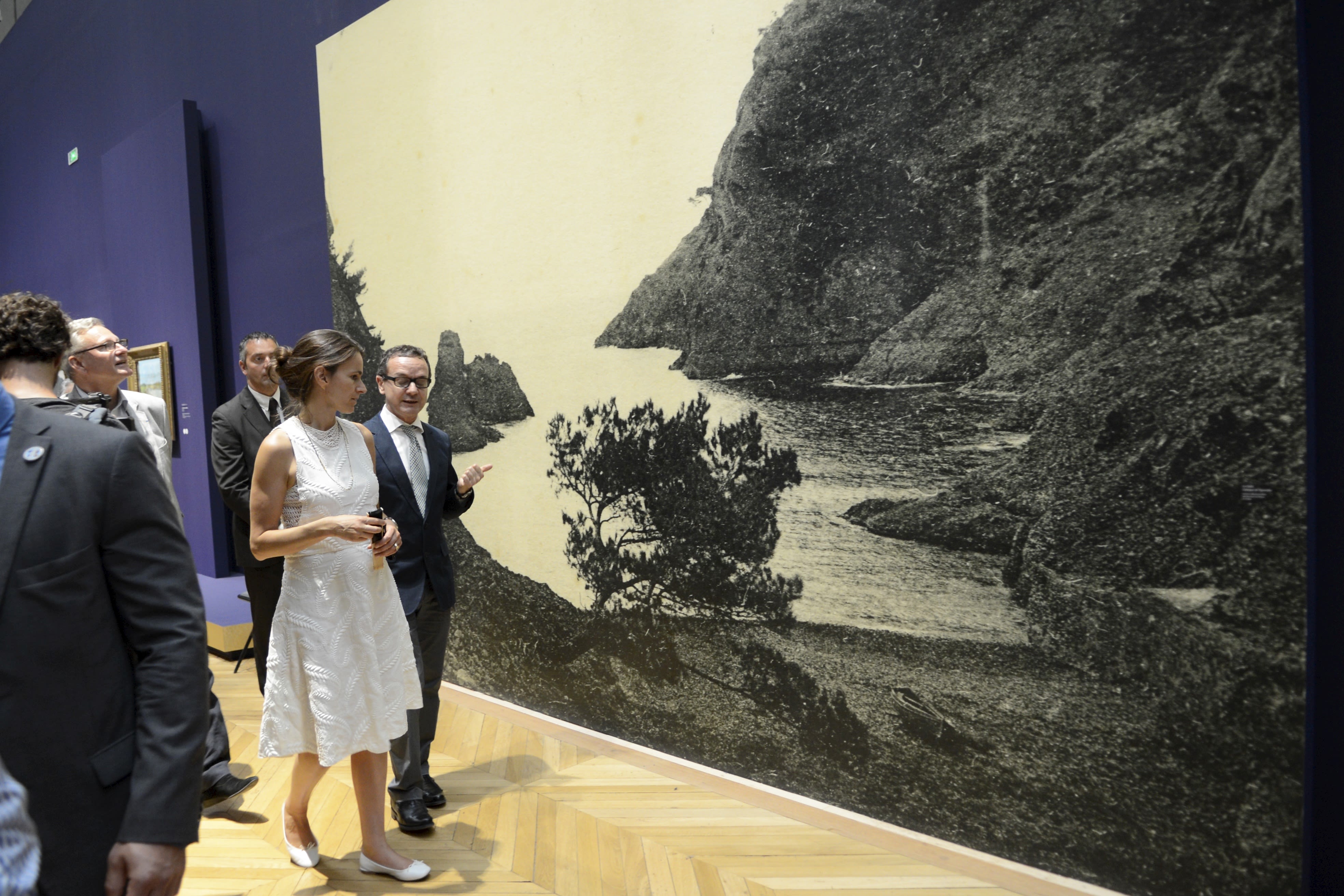 La ministre de la Culture Aurélie Filippetti au musée Longchamp / Photo Cyril Sollier