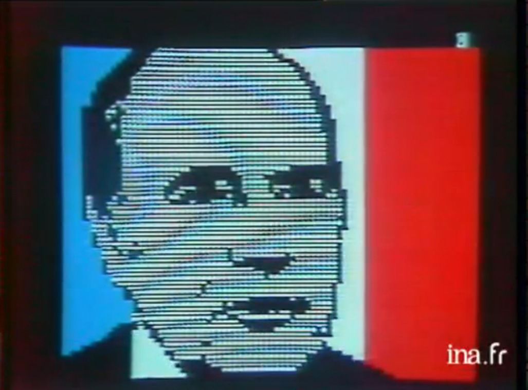 A 20 heures, le visage du nouveau président de la République se dessine sur les écrans de télévision... / Ina