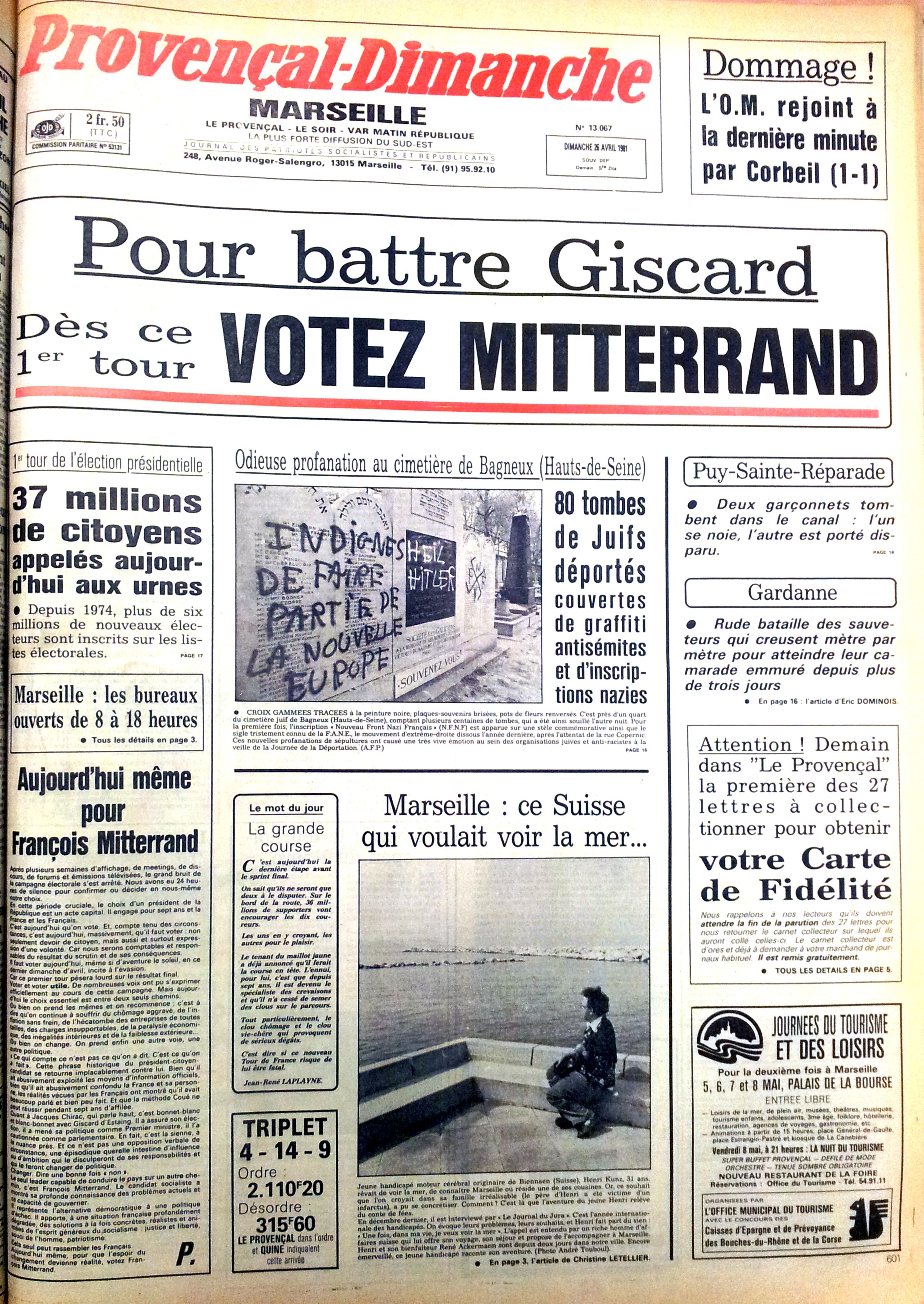 « Le Provençal », 26 avril 1981 / La Provence