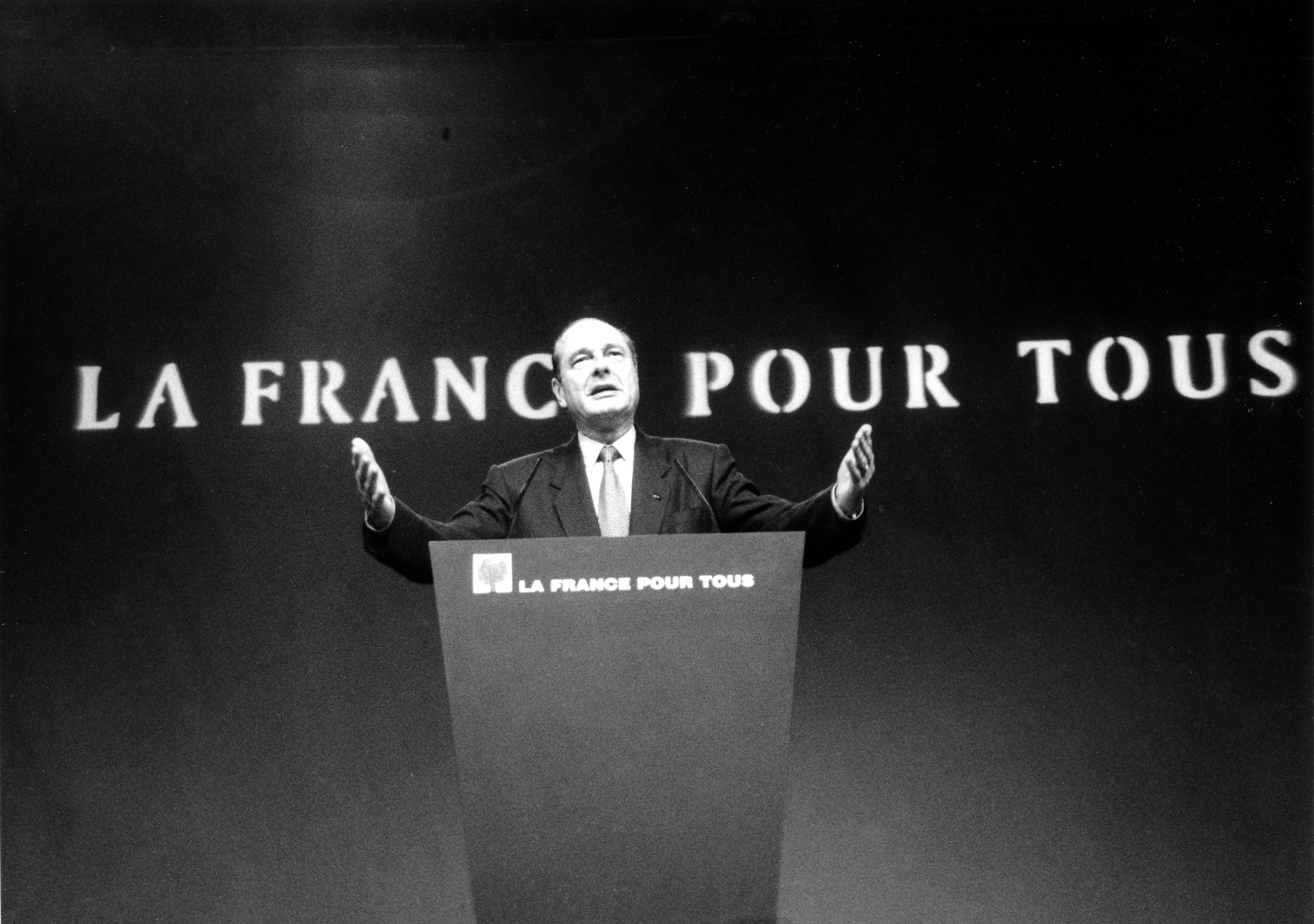 Meeting de Jacques Chirac au Dôme de Marseille / Photo Serge Pagano