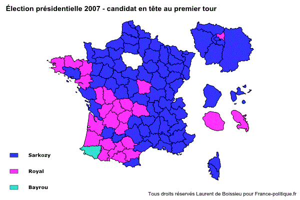 Candidat en tête au premier tour / Source : Laurent de Boissieu / france-politique.fr