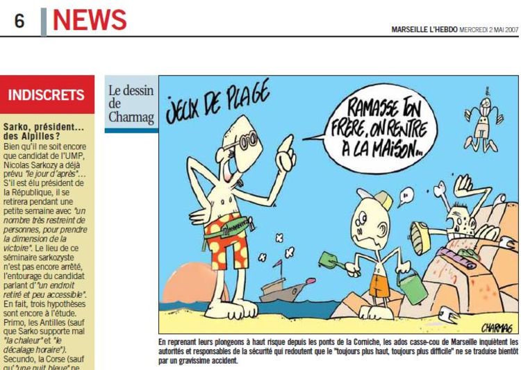 Indiscret publié par « Marseille l’hebdo » le 2 mai 2007 / La Provence