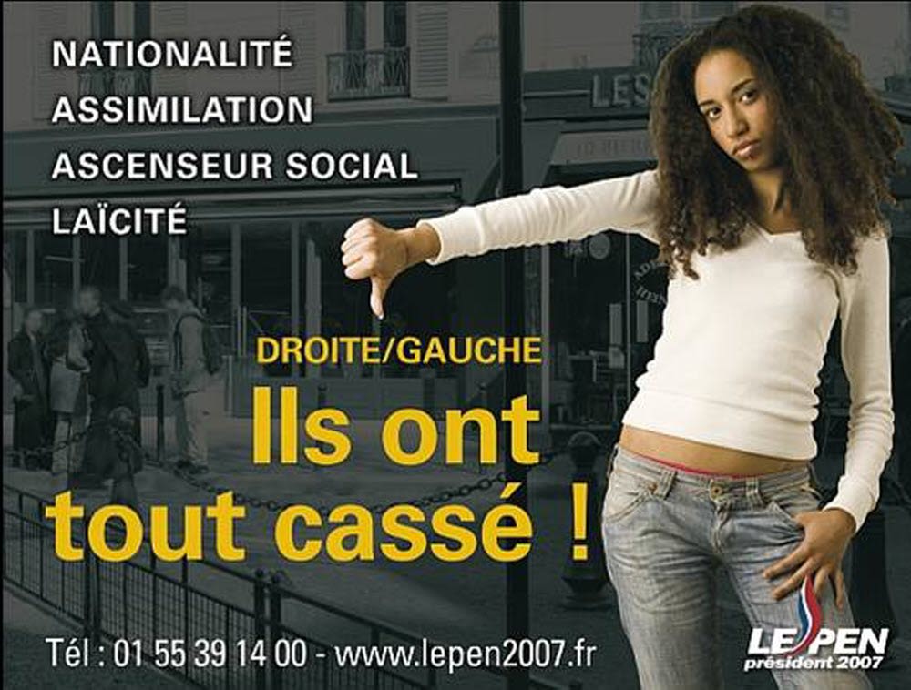 Affiche pour la campagne de Jean-Marie Le Pen / La Provence