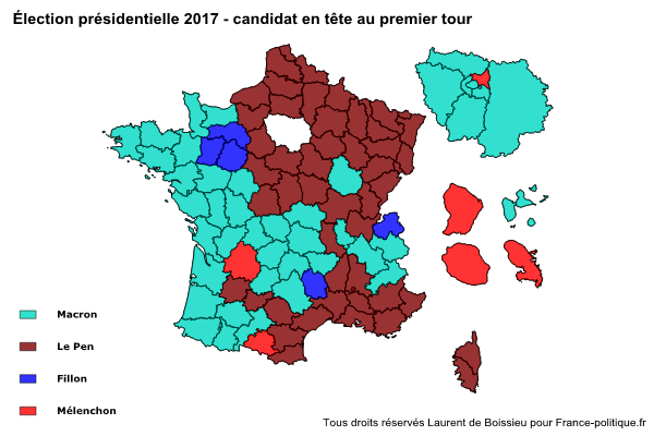 Candidat en tête au premier tour / Source : Laurent de Boissieu / france-politique.fr