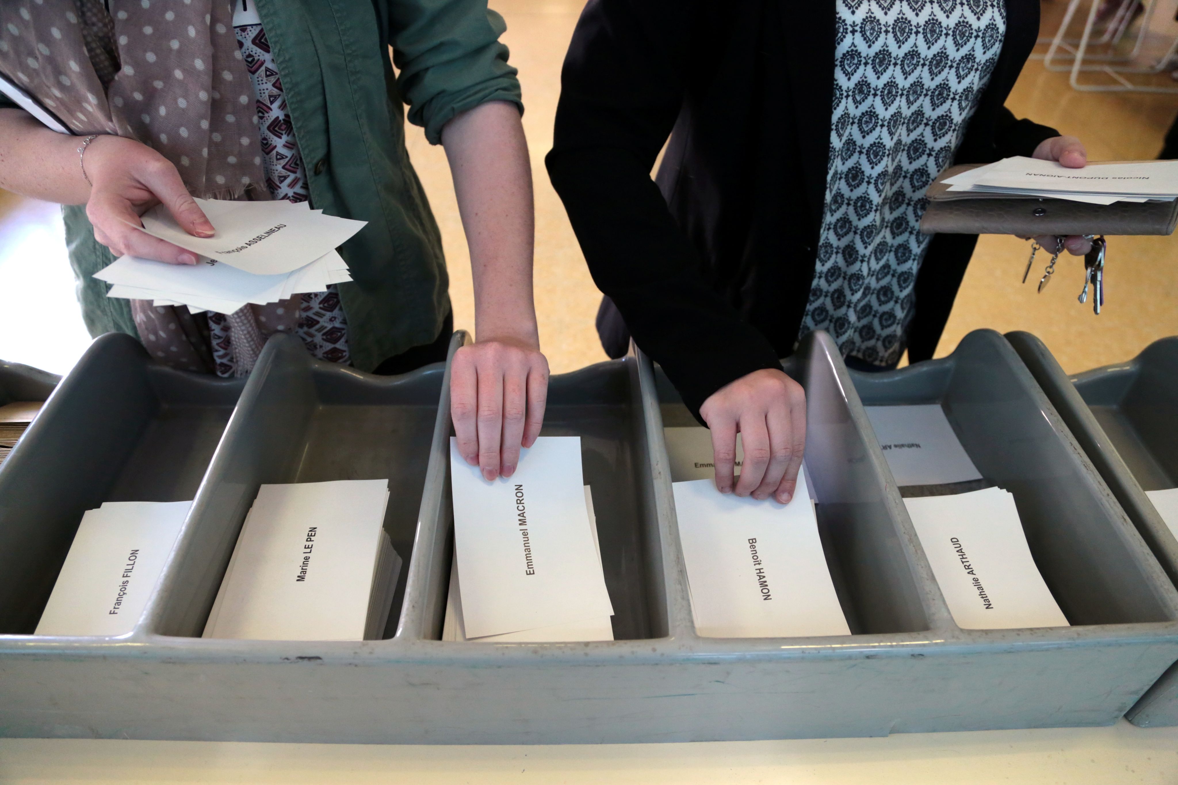 Le 23 avril 2017 dans un bureau de vote marseillais / Photo Nicolas Vallauri