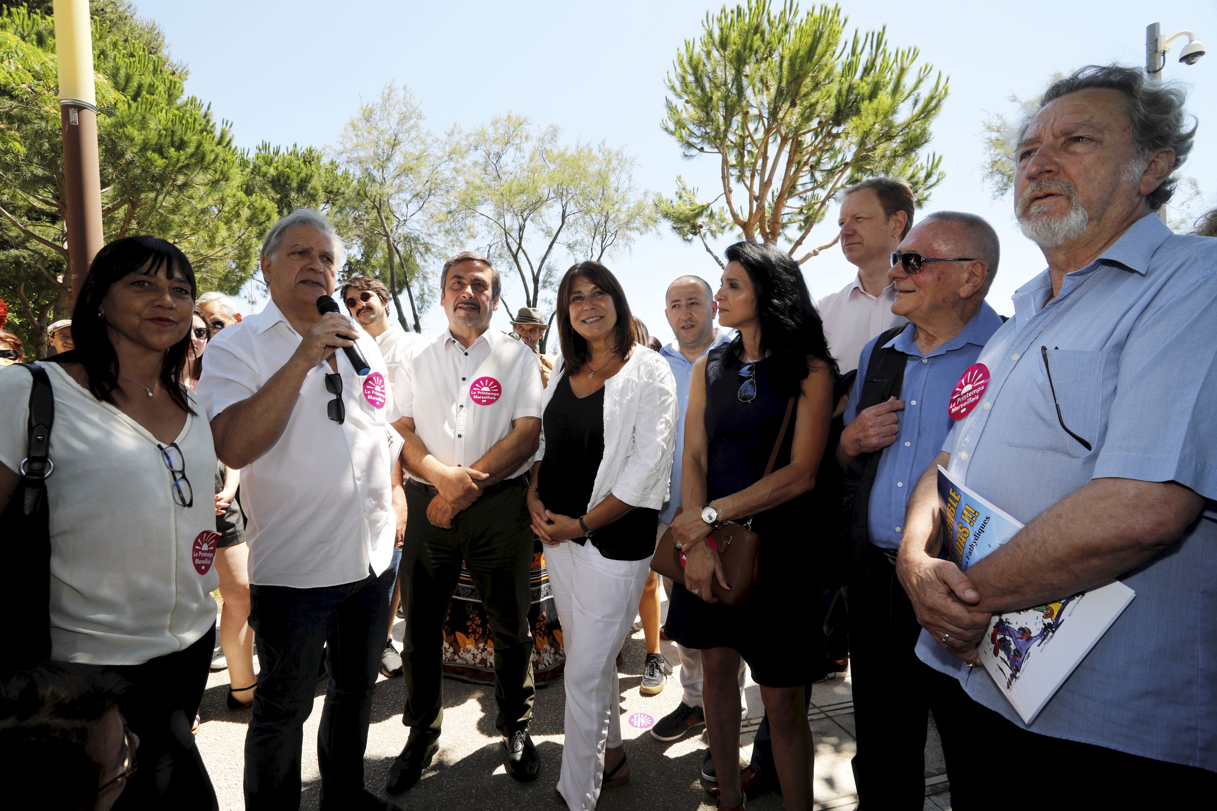 Juin 2020, Gérard Meylan et Robert Guédiguian s'engagent pour le Printemps marseillais / Photo Nicolas Vallauri