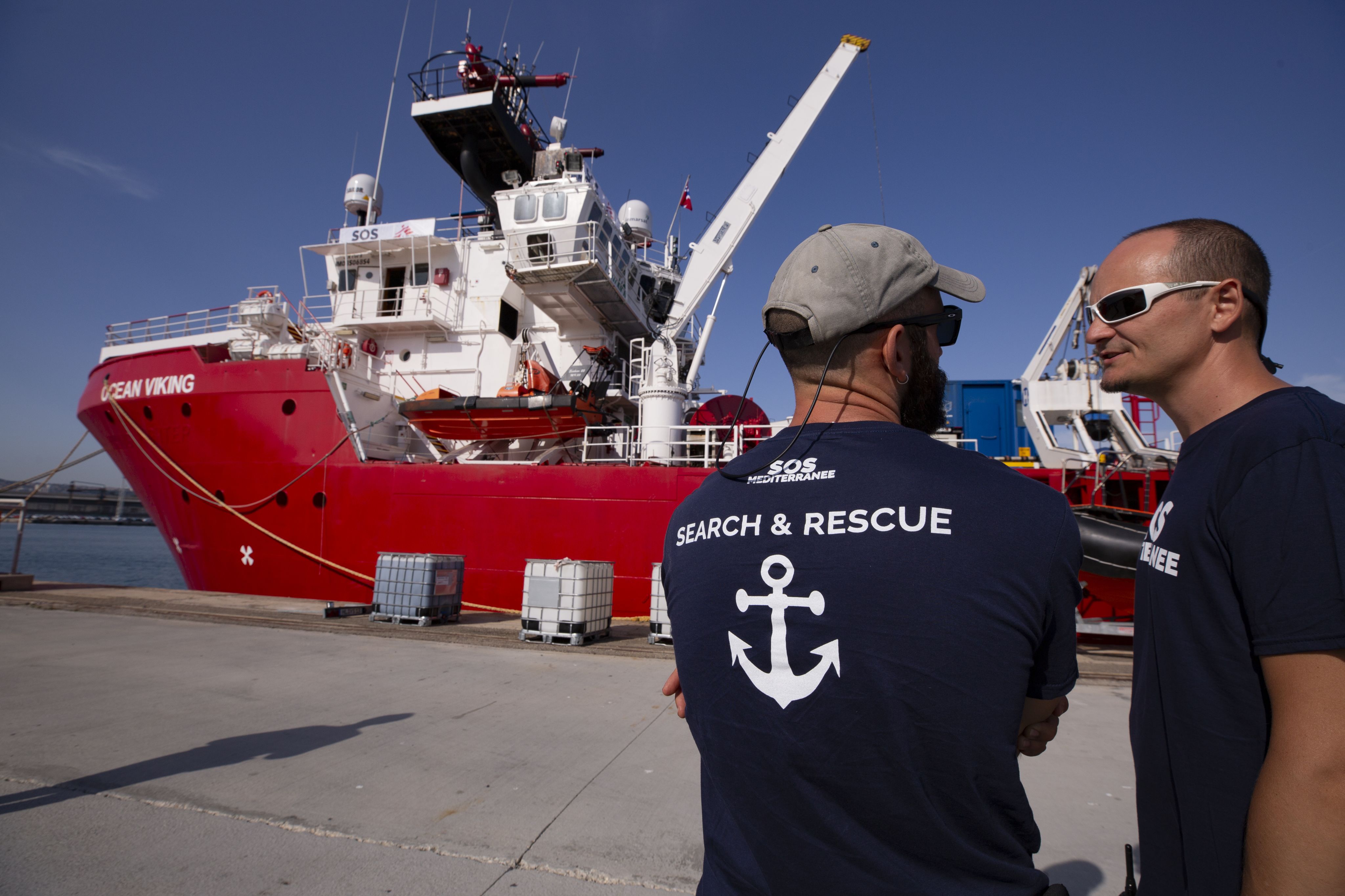 L'« Ocean Viking », un des bateaux affrétés par SOS Méditerranée pour secourir les migrants / Photo Frédéric Speich