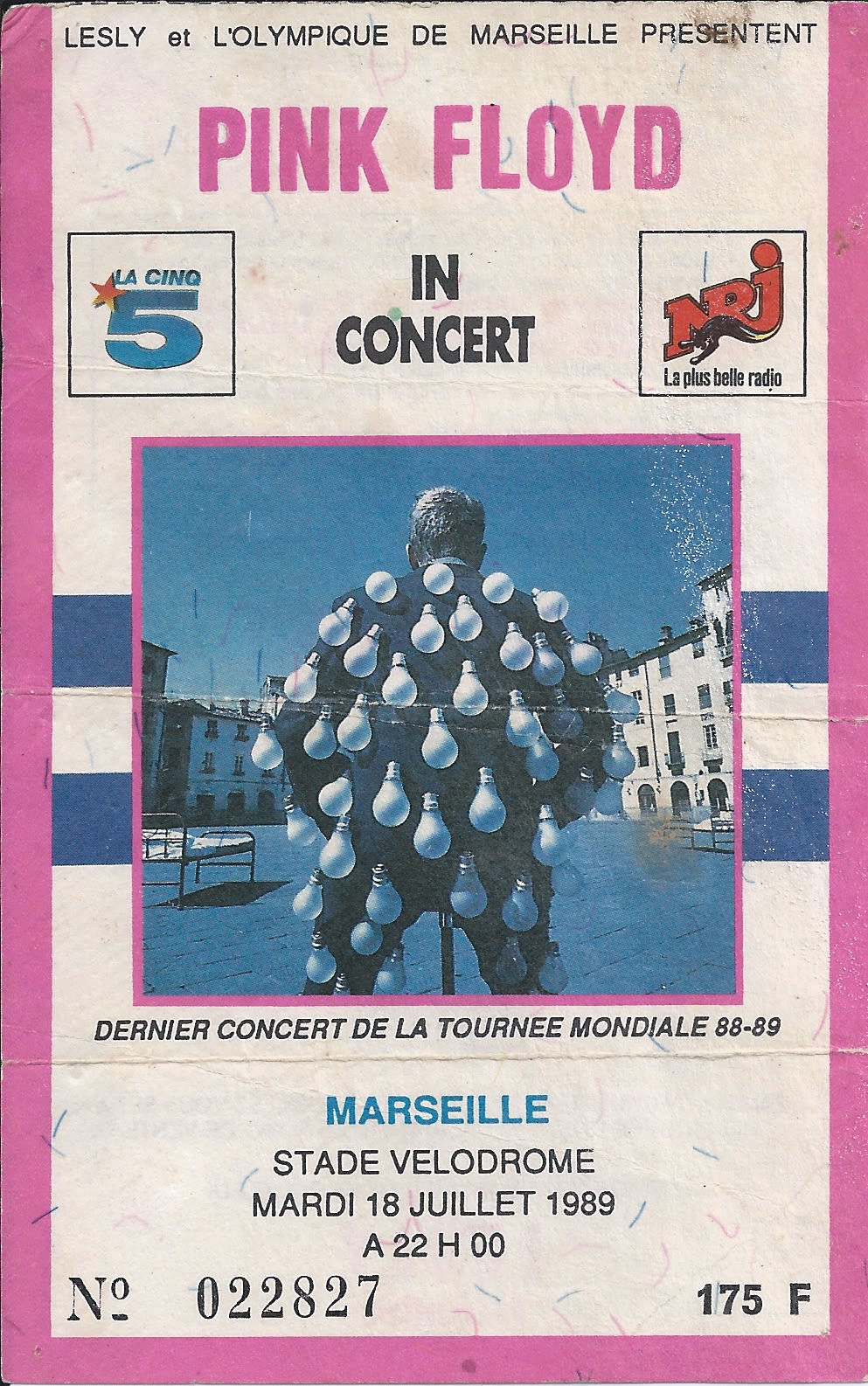 Billet pour le concert du Floyd au Vélodrome, rajouté au dernier moment sur la tournée / La Provence